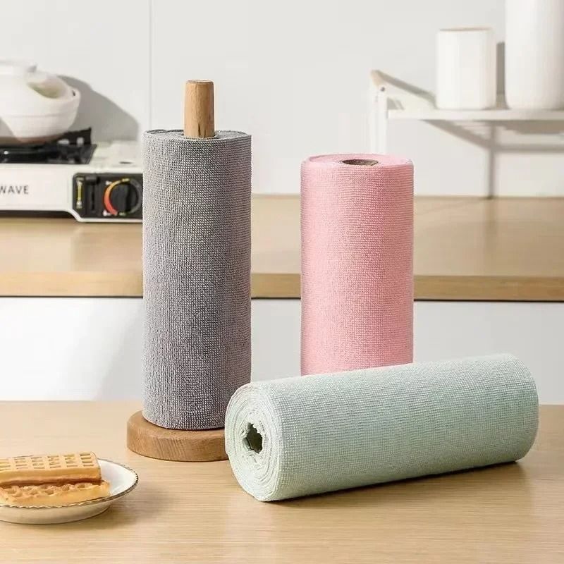 Reusable Microfiber Kitchen Cloth Roll – Eco-Friendly Cleaning Towels for Dishes, Counters, and More