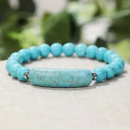 Healing Turquoise and Malachite Gemstone Bracelet