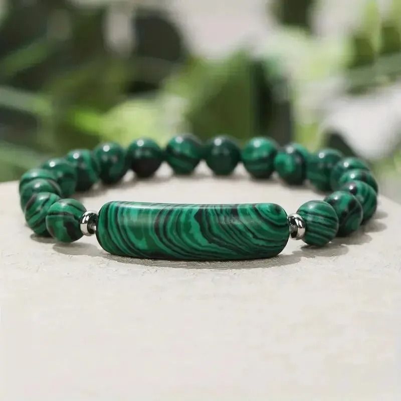 Healing Turquoise and Malachite Gemstone Bracelet