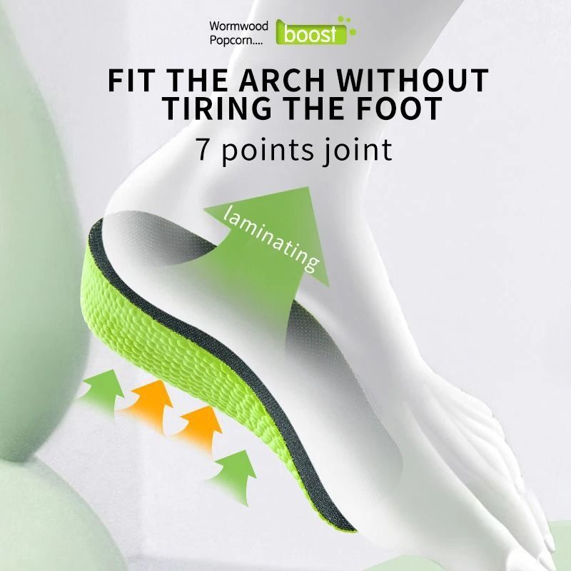 Memory Foam Height Increase Insoles for Men and Women Flat Feet Arch Support