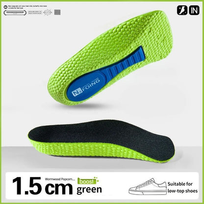 Memory Foam Height Increase Insoles for Men and Women Flat Feet Arch Support