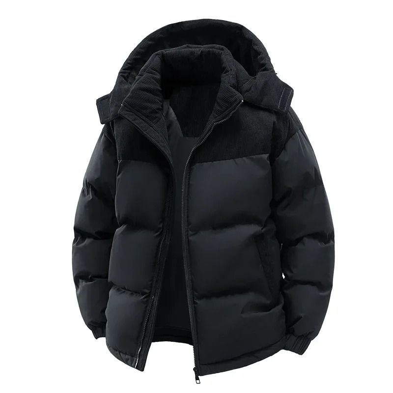 Thickened Cotton Windproof Hooded Jacket for Men