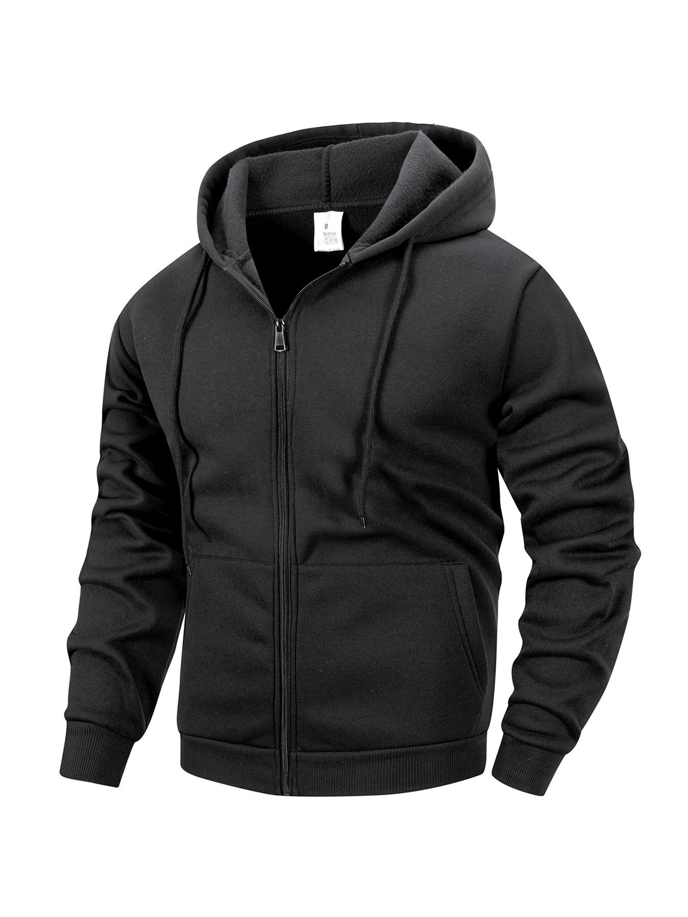 Mens Zip Hoodie Jacket Hooded Sports Outdoor Daily Basic Casual Autumn Winter Sweatshirt