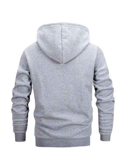 Mens Zip Hoodie Jacket Hooded Sports Outdoor Daily Basic Casual Autumn Winter Sweatshirt