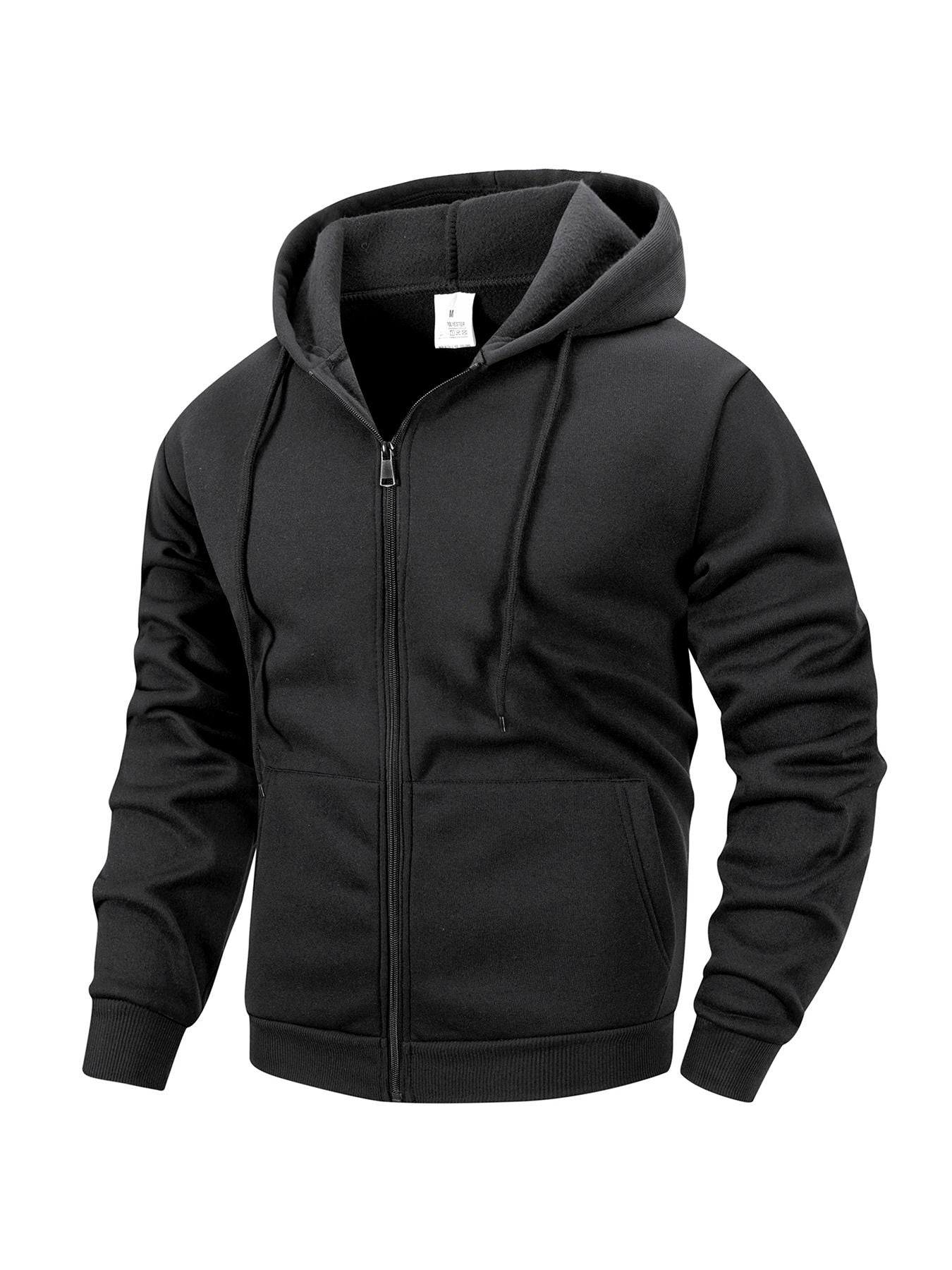 Mens Zip Hoodie Jacket Hooded Sports Outdoor Daily Basic Casual Autumn Winter Sweatshirt