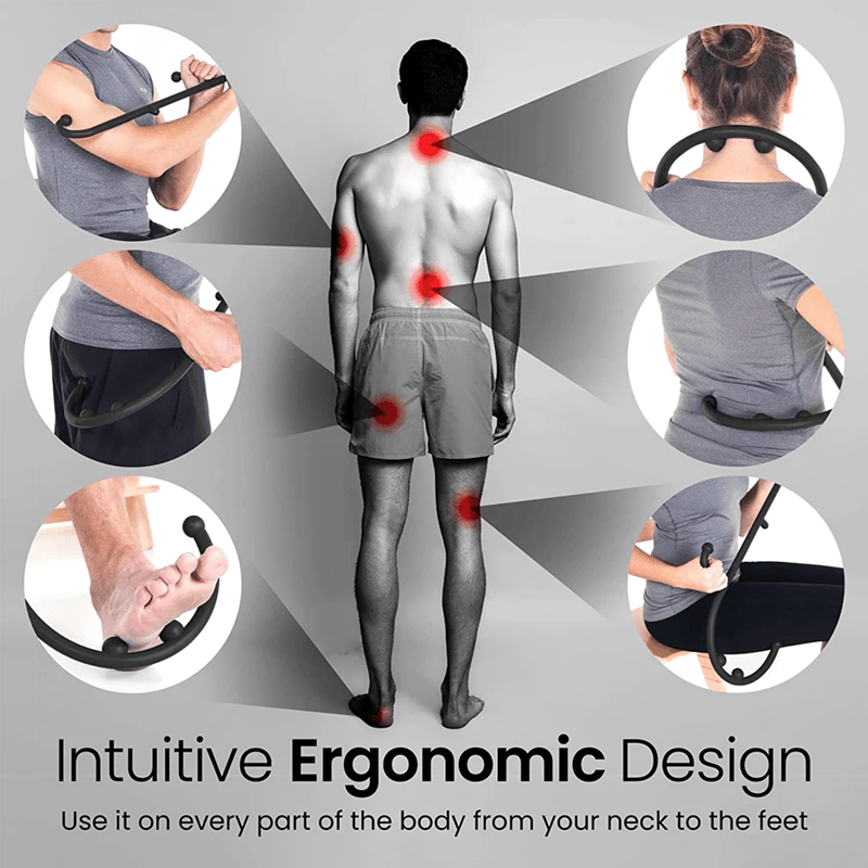 BackEase Trigger Point Self Massage Cane Deep Tissue Relief for Back Neck and Feet