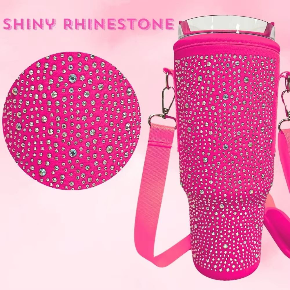 GlamGuard Rhinestone Lanyard Carrier for Stanley 40 oz