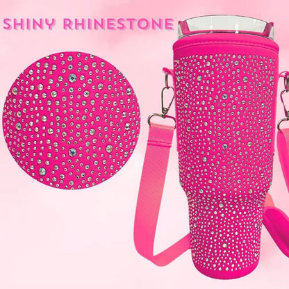 GlamGuard Rhinestone Lanyard Carrier for Stanley 40 oz