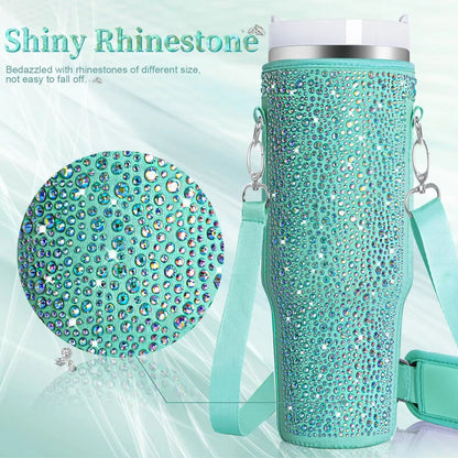 GlamGuard Rhinestone Lanyard Carrier for Stanley 40 oz