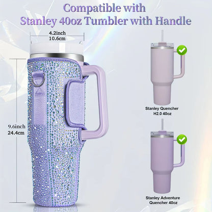 GlamGuard Rhinestone Lanyard Carrier for Stanley 40 oz