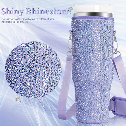 GlamGuard Rhinestone Lanyard Carrier for Stanley 40 oz