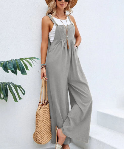 Women Loose Fit Fashion Overalls Wide Leg Baggy Bib Overalls Jumpsuit Dungarees Summer Jumpsuit Casual Elegant Overalls
