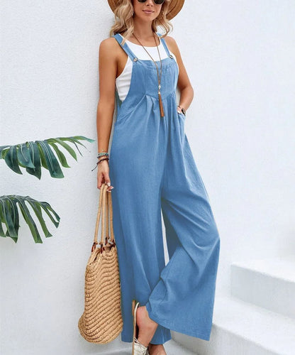 Women Loose Fit Fashion Overalls Wide Leg Baggy Bib Overalls Jumpsuit Dungarees Summer Jumpsuit Casual Elegant Overalls