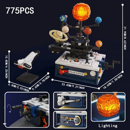 Creative Space Building Block Kits UFO Rocket Alien Astronaut Solar System
