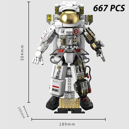 Creative Space Building Block Kits UFO Rocket Alien Astronaut Solar System