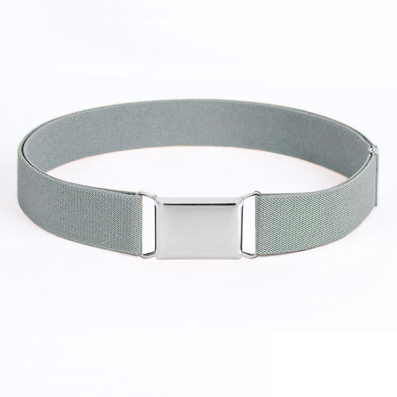 Comfortable Women Adjustable Elastic Stretch Belt, Invisible Waist Belt for Jeans Pants, Dress Square Easy Buckle