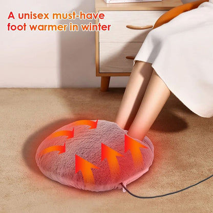USB Winter Electric Foot Heating Pad Soft Plush Under Desk Warmer