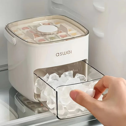 48 Compartment Ice Cube Tray Large Capacity Double Layer Food Grade Freezer Mold