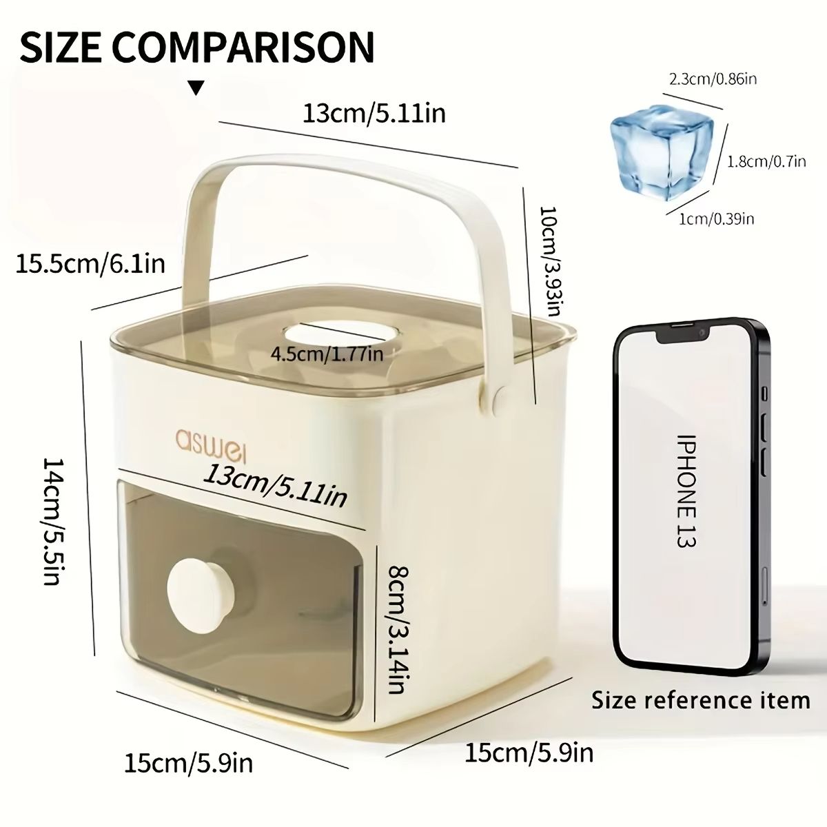 48 Compartment Ice Cube Tray Large Capacity Double Layer Food Grade Freezer Mold