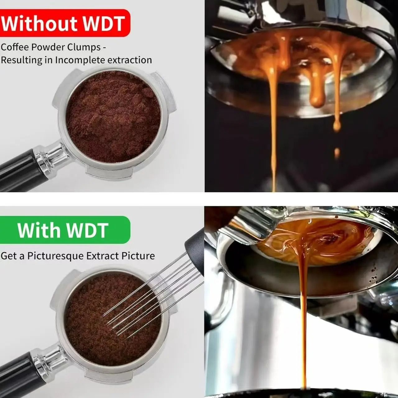 Magnetic Espresso Distribution Tool for Smooth Extraction