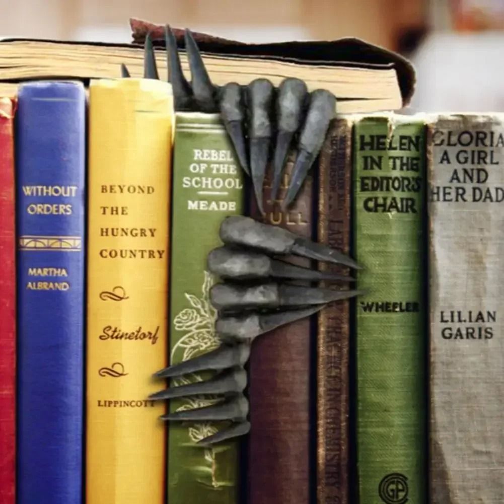Devils Hand Resin Halloween Bookmark Horror 3D Book Ornament