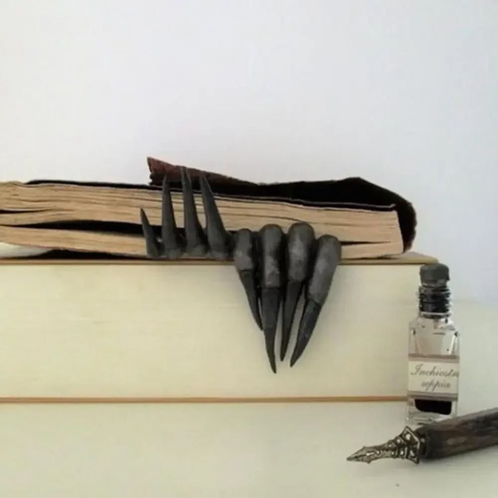 Devils Hand Resin Halloween Bookmark Horror 3D Book Ornament