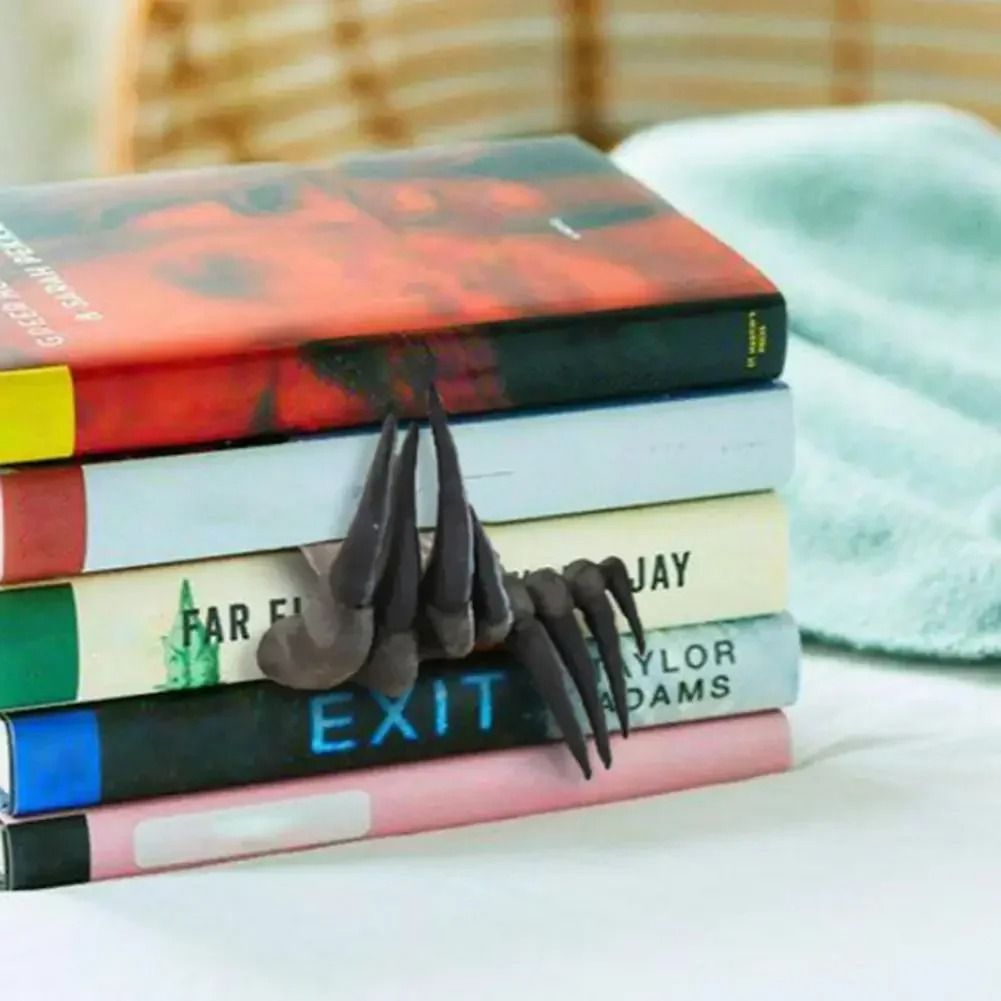 Devils Hand Resin Halloween Bookmark Horror 3D Book Ornament