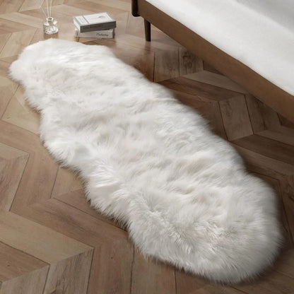 Faux Sheepskin Fur Soft Carpet Washable Fluffy Rug for Floor or Furniture