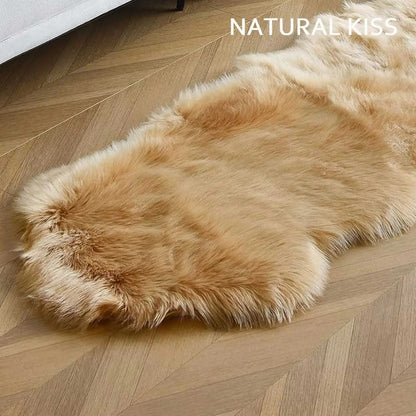 Faux Sheepskin Fur Soft Carpet Washable Fluffy Rug for Floor or Furniture