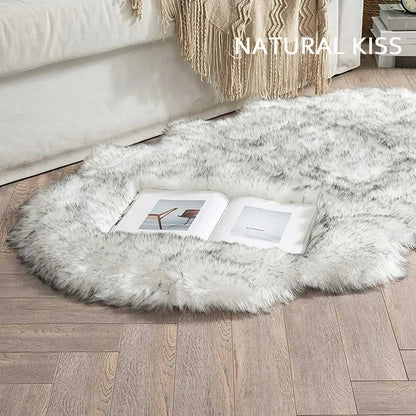 Faux Sheepskin Fur Soft Carpet Washable Fluffy Rug for Floor or Furniture