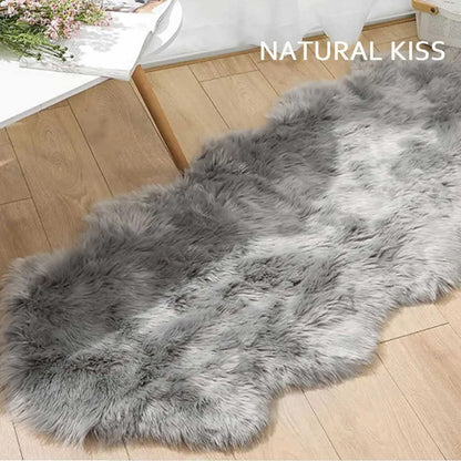 Faux Sheepskin Fur Soft Carpet Washable Fluffy Rug for Floor or Furniture
