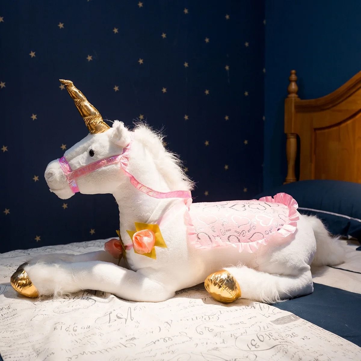 Large 100 cm Unicorn Plush Toy Soft Stuffed Animal for Kids