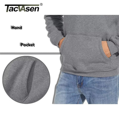 Mens Sherpa Lined Pullover Hoodie Fleece Sweatshirt