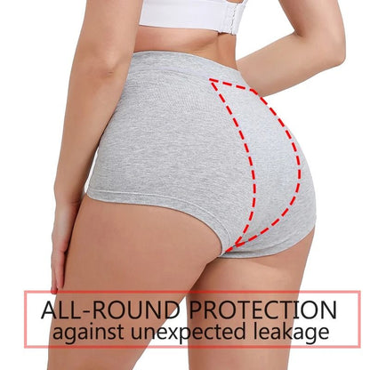 High Waist Cotton Menstrual Boxer Shorts for Women