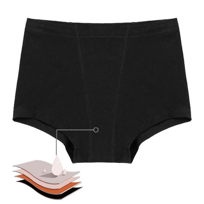 High Waist Cotton Menstrual Boxer Shorts for Women