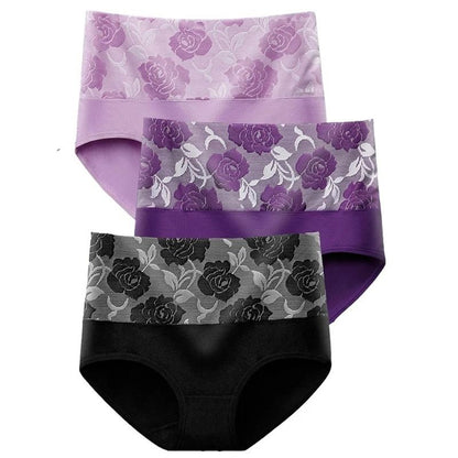 Womens Plus Size High Waist Cotton Panties 3 Pack M to 5XL