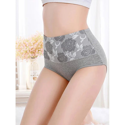 Womens Plus Size High Waist Cotton Panties 3 Pack M to 5XL