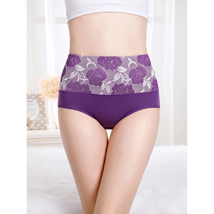 Womens Plus Size High Waist Cotton Panties 3 Pack M to 5XL