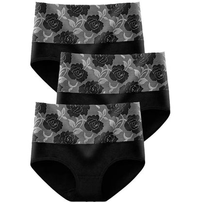 Womens Plus Size High Waist Cotton Panties 3 Pack M to 5XL