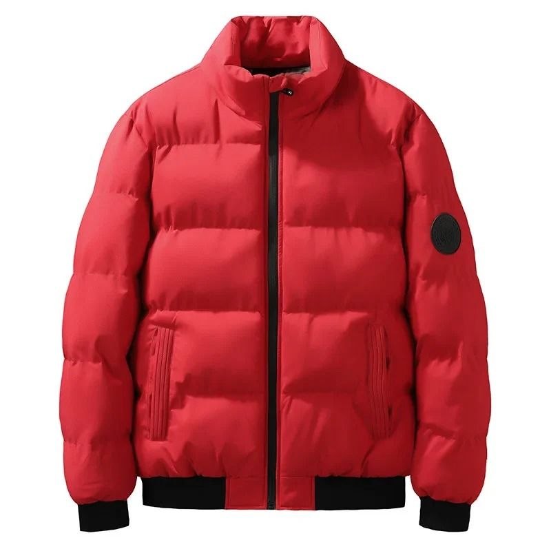 Winter Loose Fit Cotton Puffer Jacket for Men with Hood