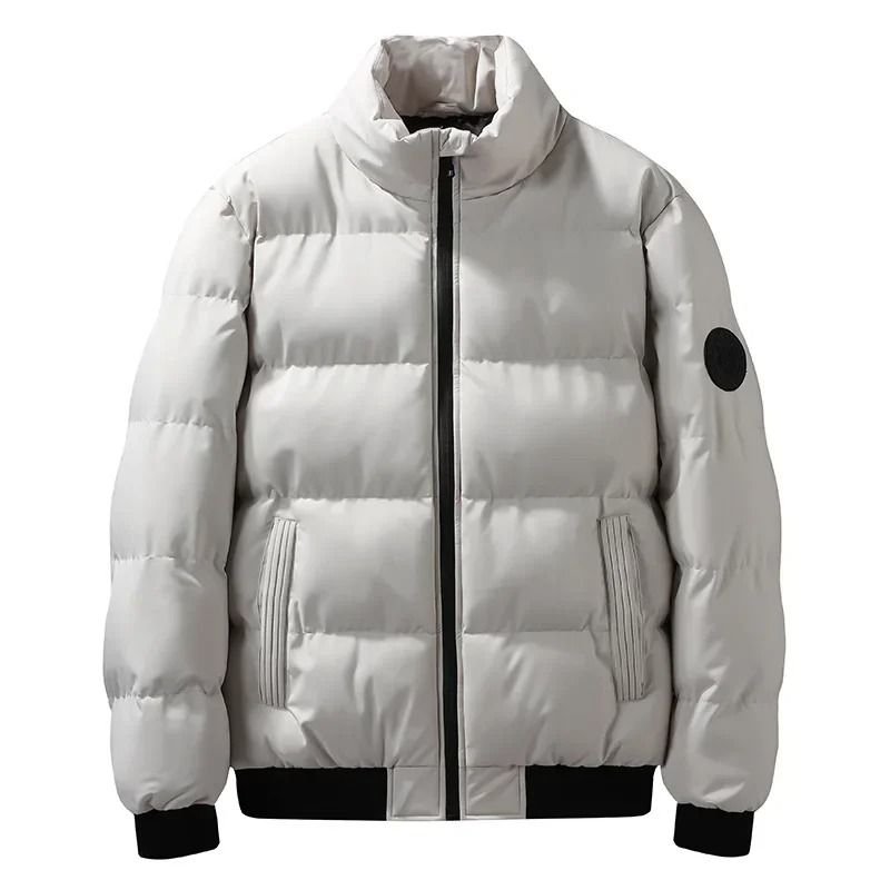 Winter Loose Fit Cotton Puffer Jacket for Men with Hood