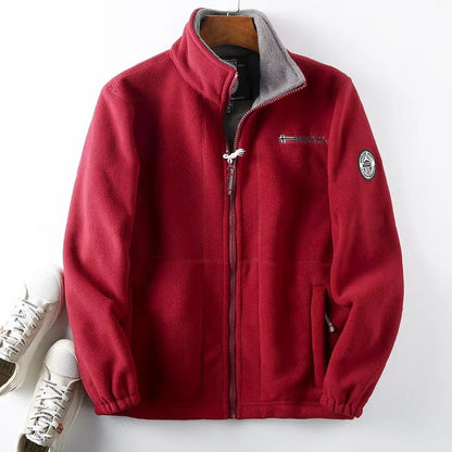 FGKKS Men's Wool Jacket – Thick Winter Casual Coat with Warm Fashion Design