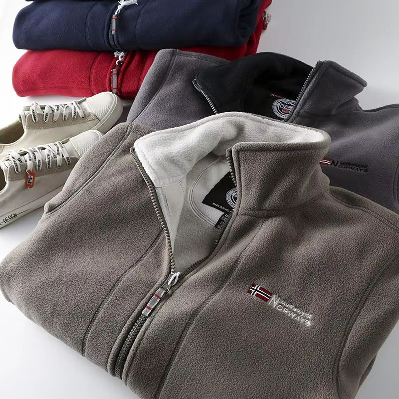 FGKKS Men's Wool Jacket – Thick Winter Casual Coat with Warm Fashion Design