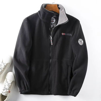 FGKKS Men's Wool Jacket – Thick Winter Casual Coat with Warm Fashion Design