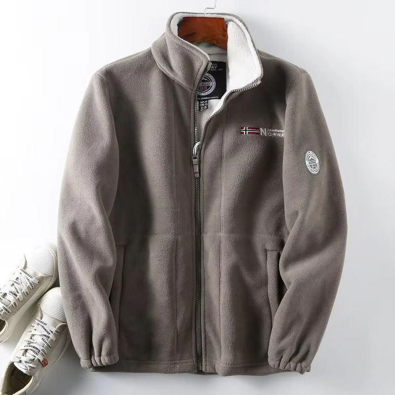 FGKKS Men's Wool Jacket – Thick Winter Casual Coat with Warm Fashion Design