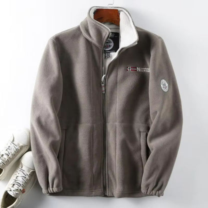 FGKKS Men's Wool Jacket – Thick Winter Casual Coat with Warm Fashion Design