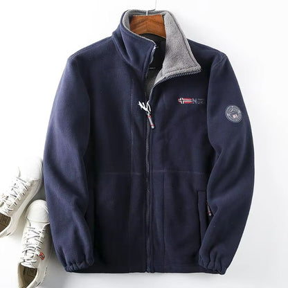 FGKKS Men's Wool Jacket – Thick Winter Casual Coat with Warm Fashion Design