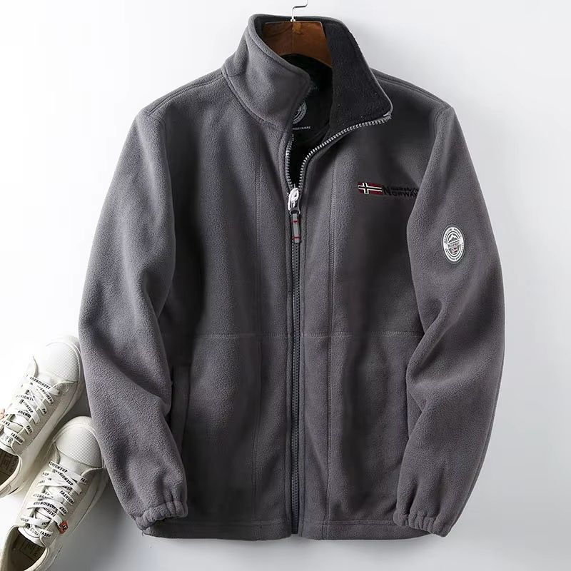 FGKKS Men's Wool Jacket – Thick Winter Casual Coat with Warm Fashion Design