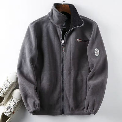 FGKKS Men's Wool Jacket – Thick Winter Casual Coat with Warm Fashion Design
