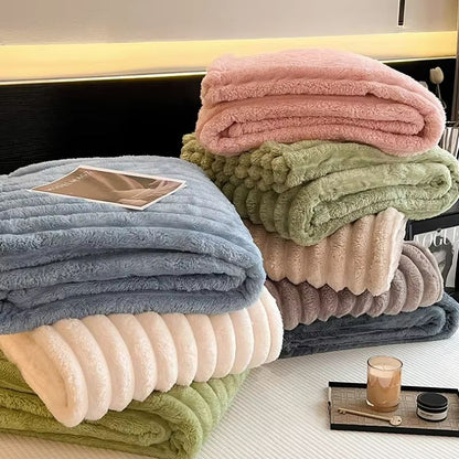 CozyStripes Thickened Multifunctional Throw Blanket